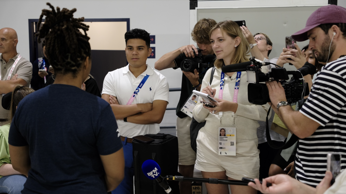 Julianna Russ, reporting at the Paralympics in Paris. (Provided by Julianna Russ). 